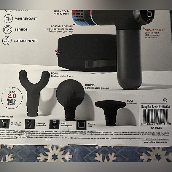 ✨The Sharper Image - Powerboost Pro+ Compact Hot & Cold Percussion Massager✨NEW✨ - Picture 11 of 16